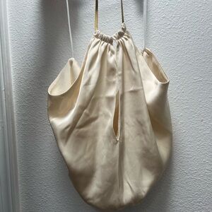 H&M Cream Satin Halter Crop Top NWT